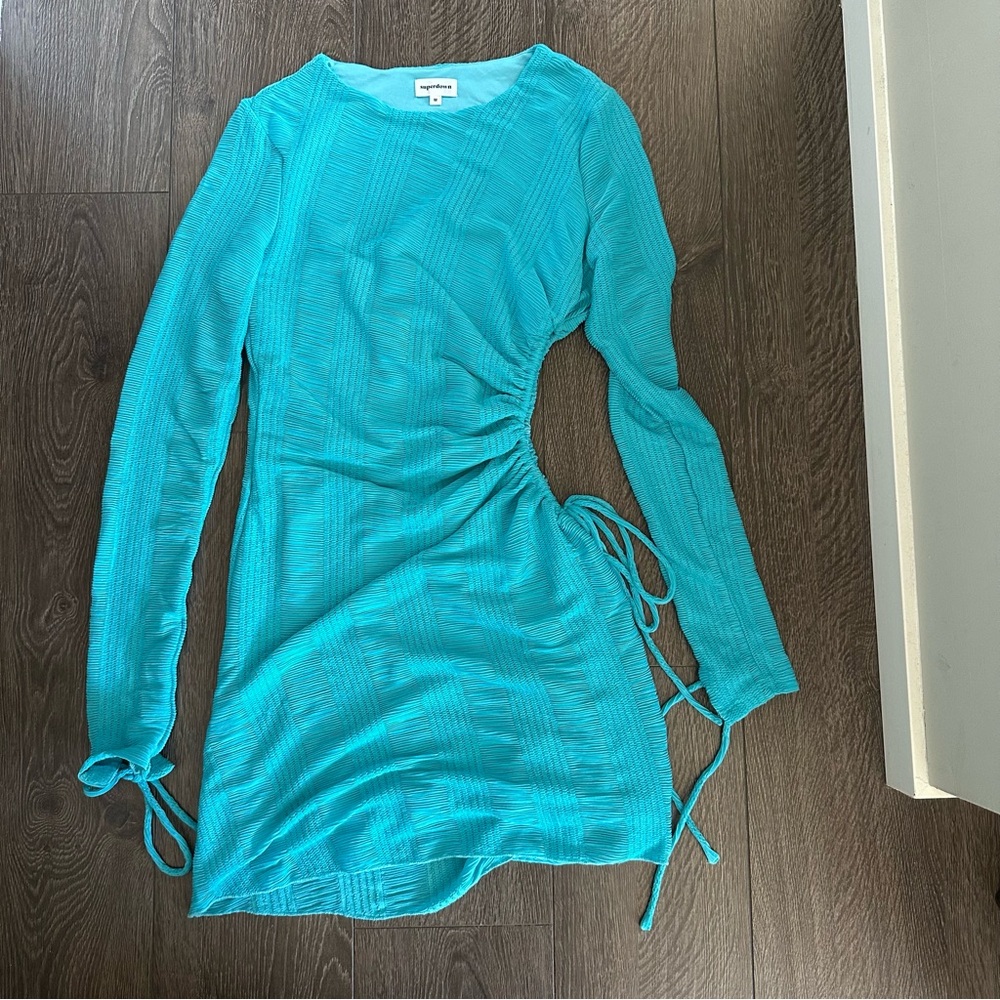Superdown Vibrant Blue Textured Top